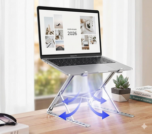 Cuida tu Espalda: Soporte de Aluminio Ergonómico para Portátil – Adiós al Dolor de Cuello